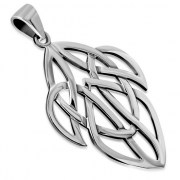 Medium Celtic Knot Silver Pendant Sterling, pn646